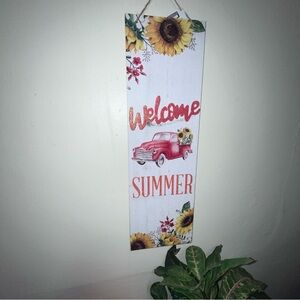 Floral Welcome Summer Wall Decor